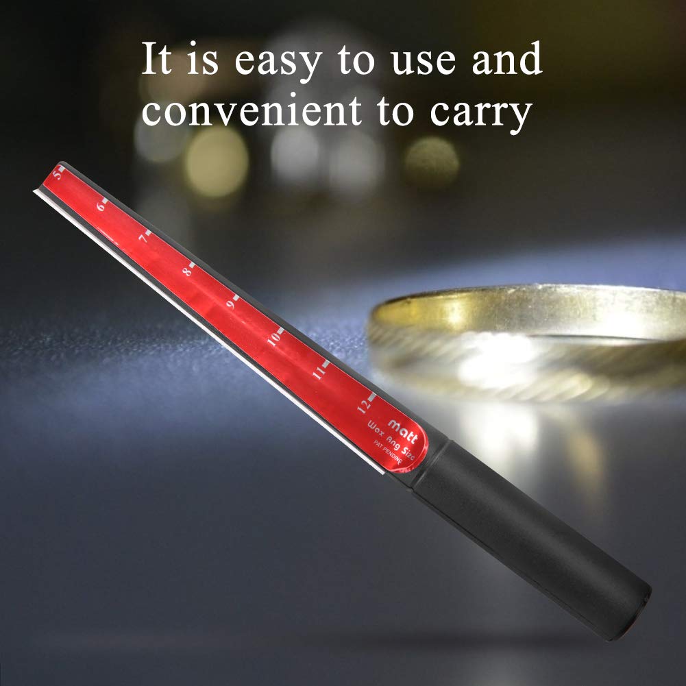 Black Carve Ring Mandrel Stick - 23.5cm Jewelry Sizing Tool for Wax Rings & Finger Measurement | Professional Jewelry Making Supplies for Ring Sizing, Wax Carving & Jewelry Design | Perfect for Jewelers, Crafters & DIY Enthusiasts