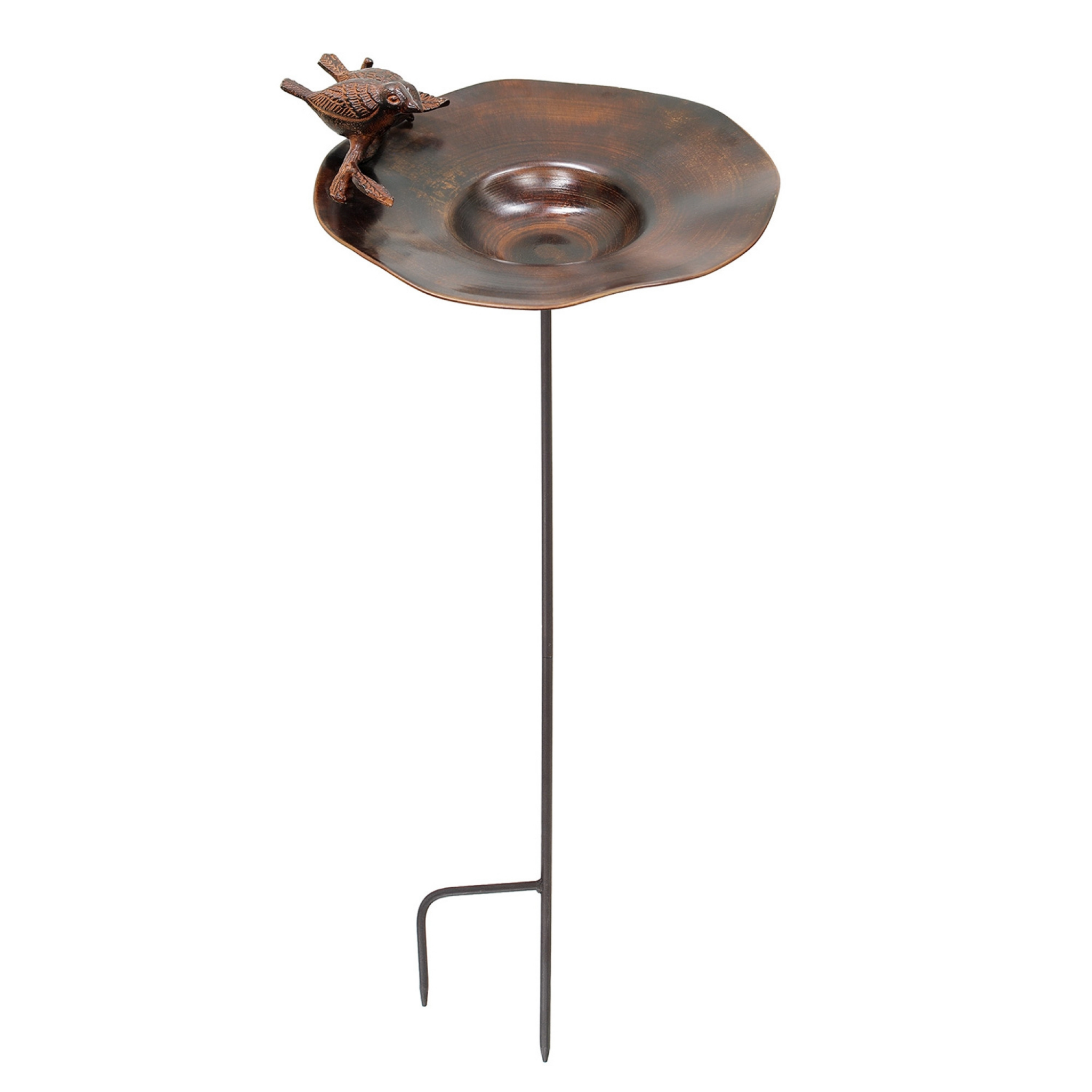 Vintage Bird Bath & Garden Stake - Handcrafted Outdoor Decor for Birds & Garden Landscaping | Perfect for Backyard, Patio, and Garden Decorations