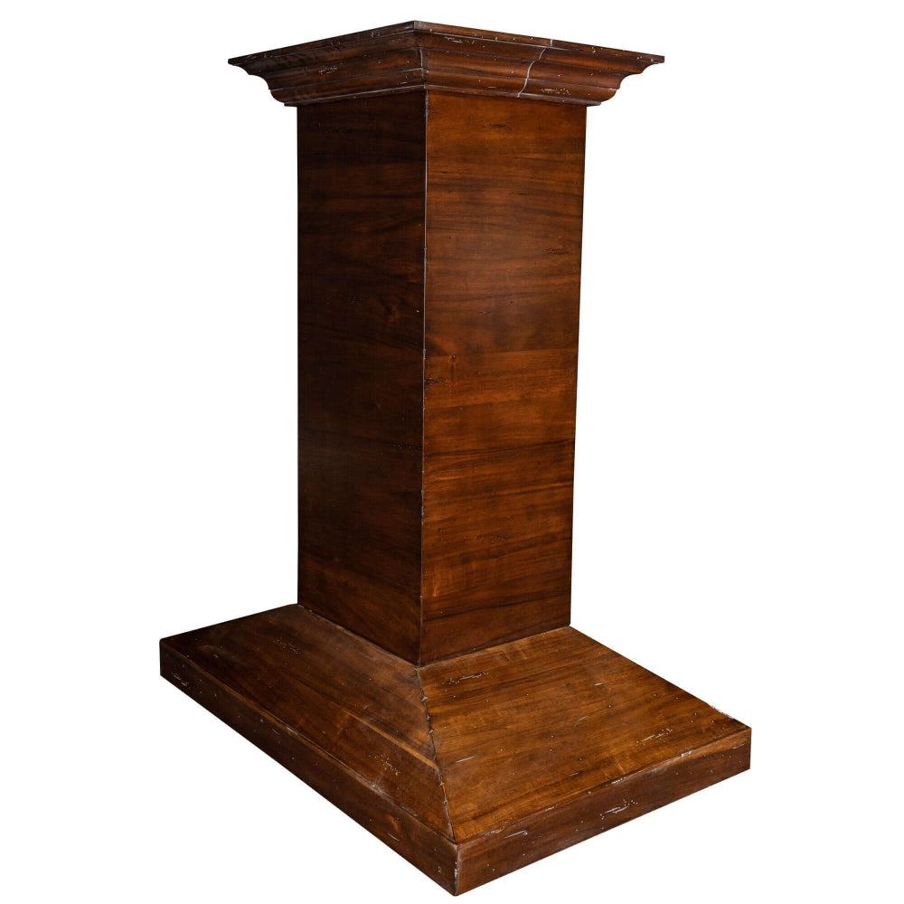 ZLINE Convertible Vent Walnut Wooden Island Mount Range Hood - 36