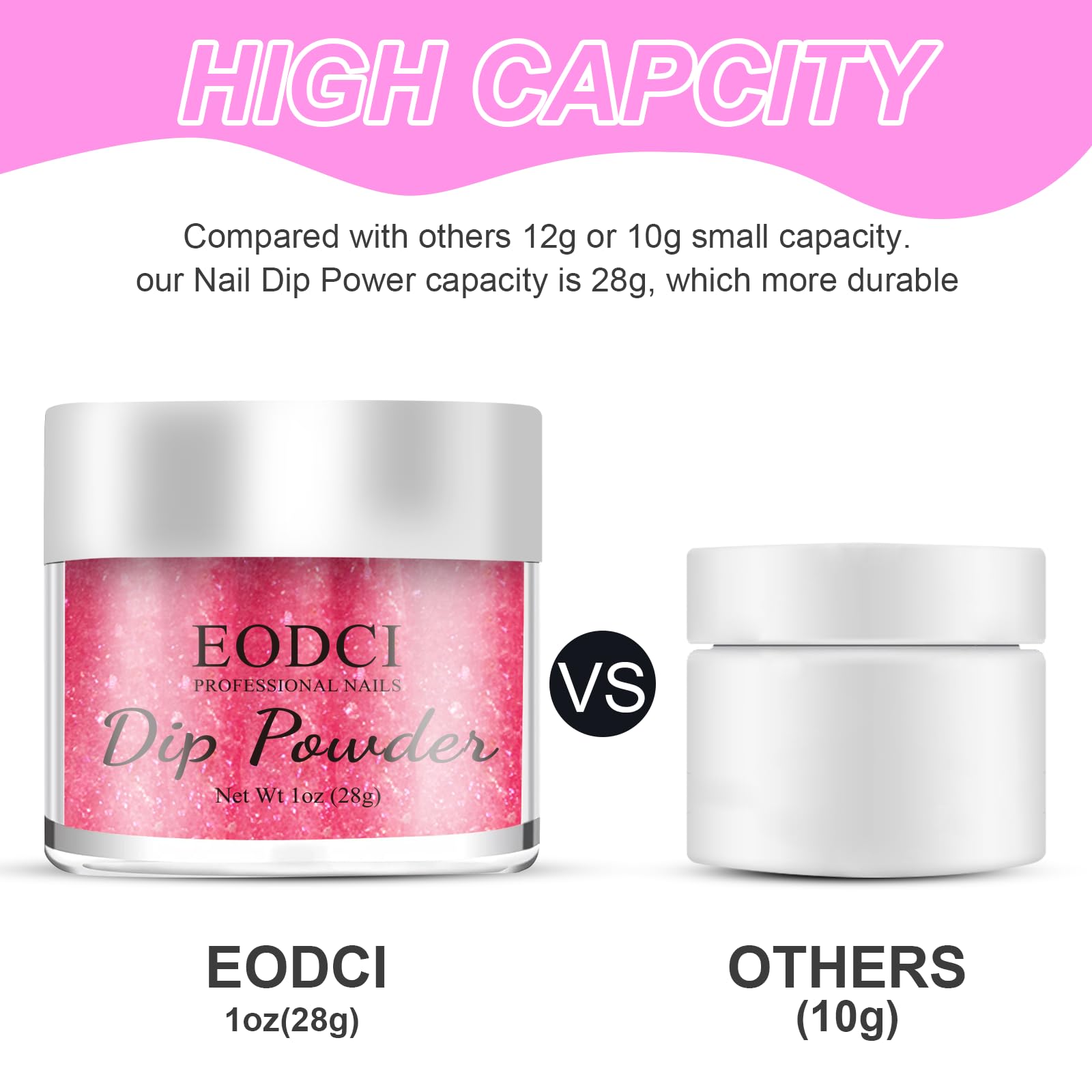 Glitter Pink Dip Powder for Nails - 1 Oz/28g No Lamp Needed, Spring & Summer Dip Nail Kit, Gel-Like Shine & Natural Dry Finish - Perfect for Nail Salon & DIY Manicures at Home