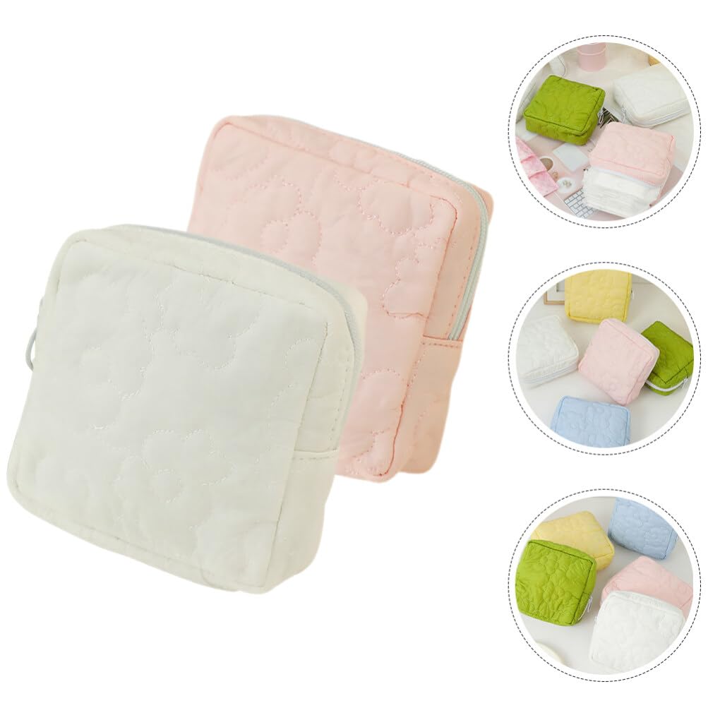 iplusmile 2-Pack Storage Bags for Sanitary Pads - Reusable Organizer Pouch for Feminine Hygiene Products, Nursing Pads & Cosmetics - Perfect for Travel, Gym & Daily Essentials Organization