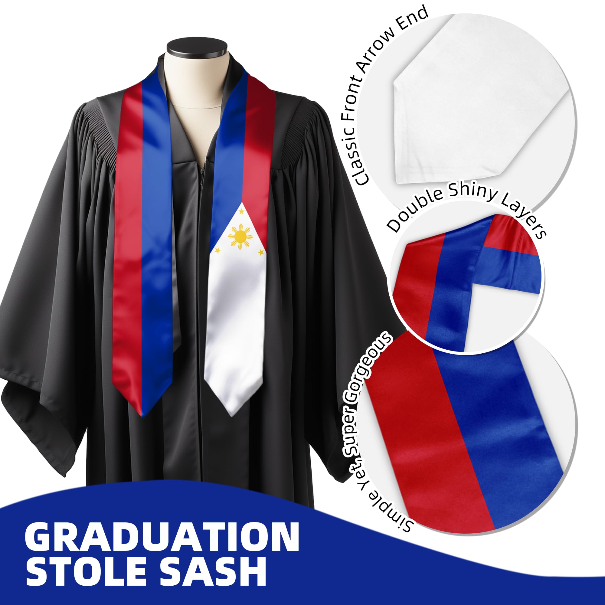 Unisex Graduation Stole Sash - 72