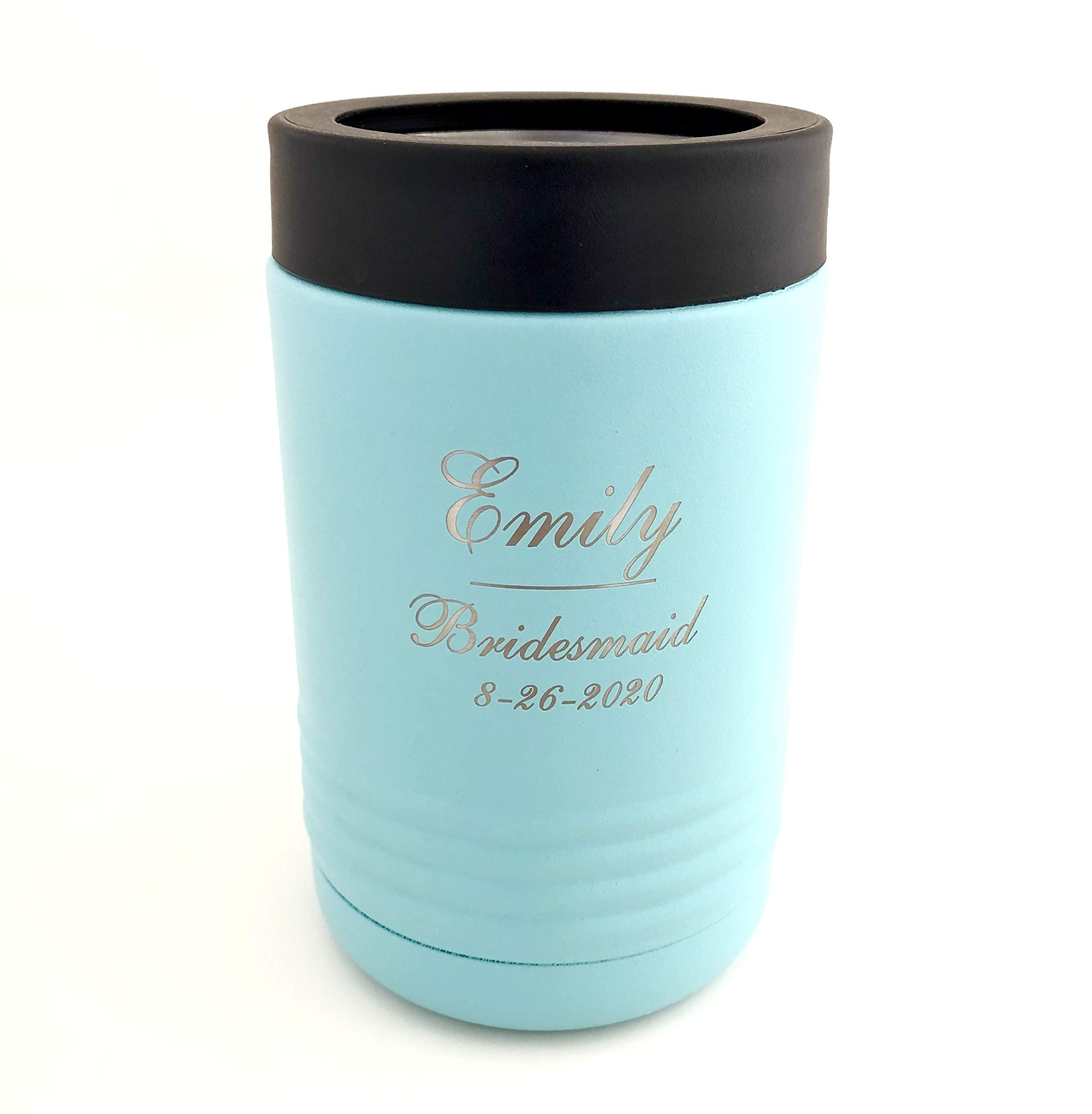 Custom Insulated Can Cooler - Personalized Beverage Holder for Beer & Soda (Teal) - Perfect for Parties, BBQs, Beach & Outdoor Activities
