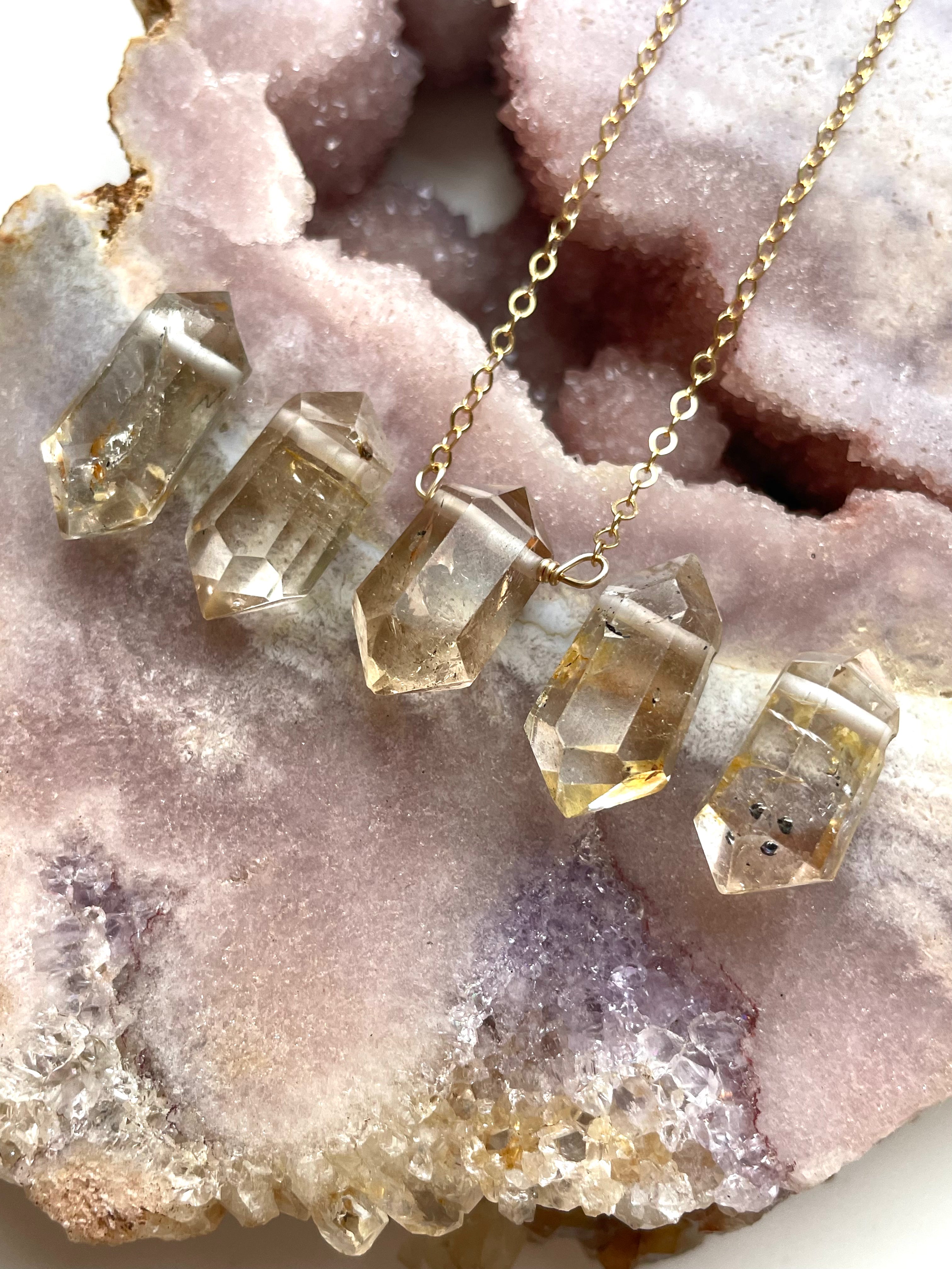 Imperial Champagne Topaz Crystal Pendant Necklace - Sterling Silver or 14K Gold Plated - Elegant Gift for Women, Birthday, Anniversary & Special Occasions