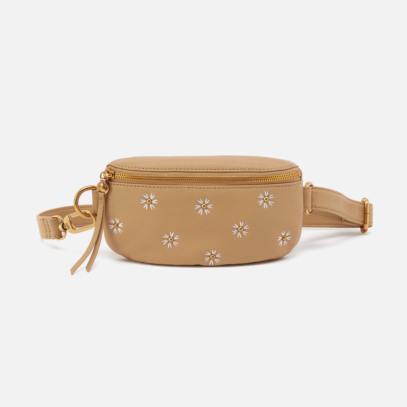Pebbled Leather Fern Belt Bag in Buttercup Yellow - Stylish Waist Pack for Hiking, Travel & Everyday Use