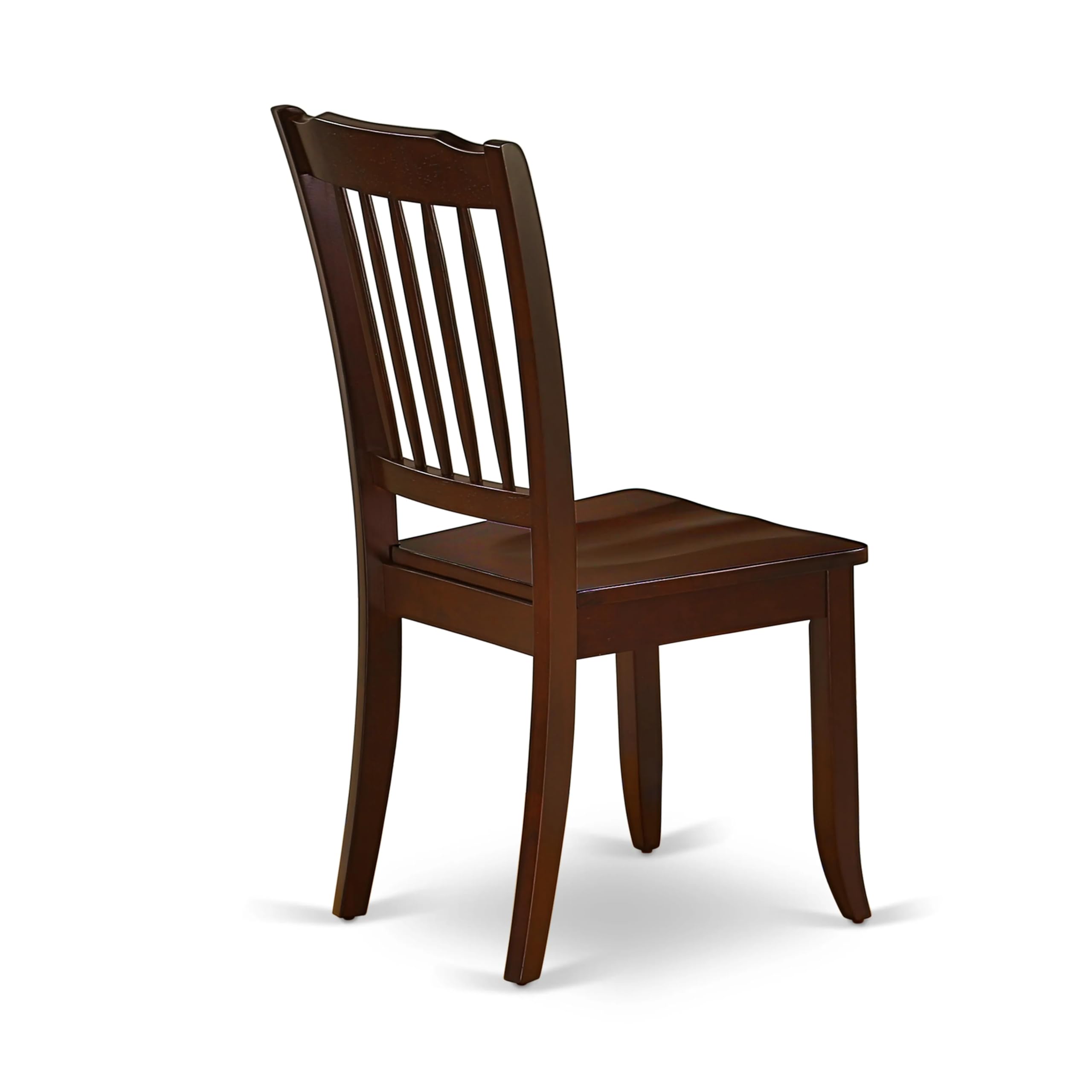 East West Furniture AMDA3-MAH-W 3-Piece Round Dining Table Set with Pedestal Base & 2 Chairs for Small Spaces - 36x36 Inch Mahogany Kitchen Table - Perfect for Apartments, Breakfast Nooks & Cozy Dining Areas
