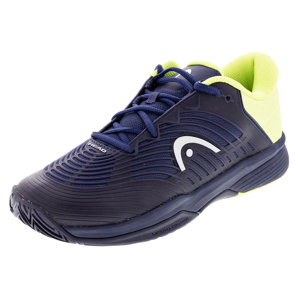 Juniors Revolt Pro 4.5 Clay Tennis Shoes for Women - Navy & Lime Green - Lightweight Non-Slip Court Shoes for Clay & Hard Courts | Perfect for Tennis Training & Matches