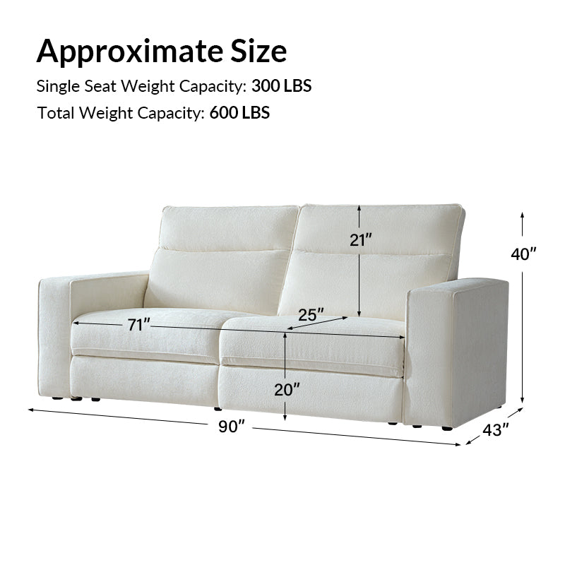 EliteNest Smart Modular Sofa with Power Recliners - Easy Assembly, Customizable Living Room Furniture for Modern Home & Entertainment Spaces