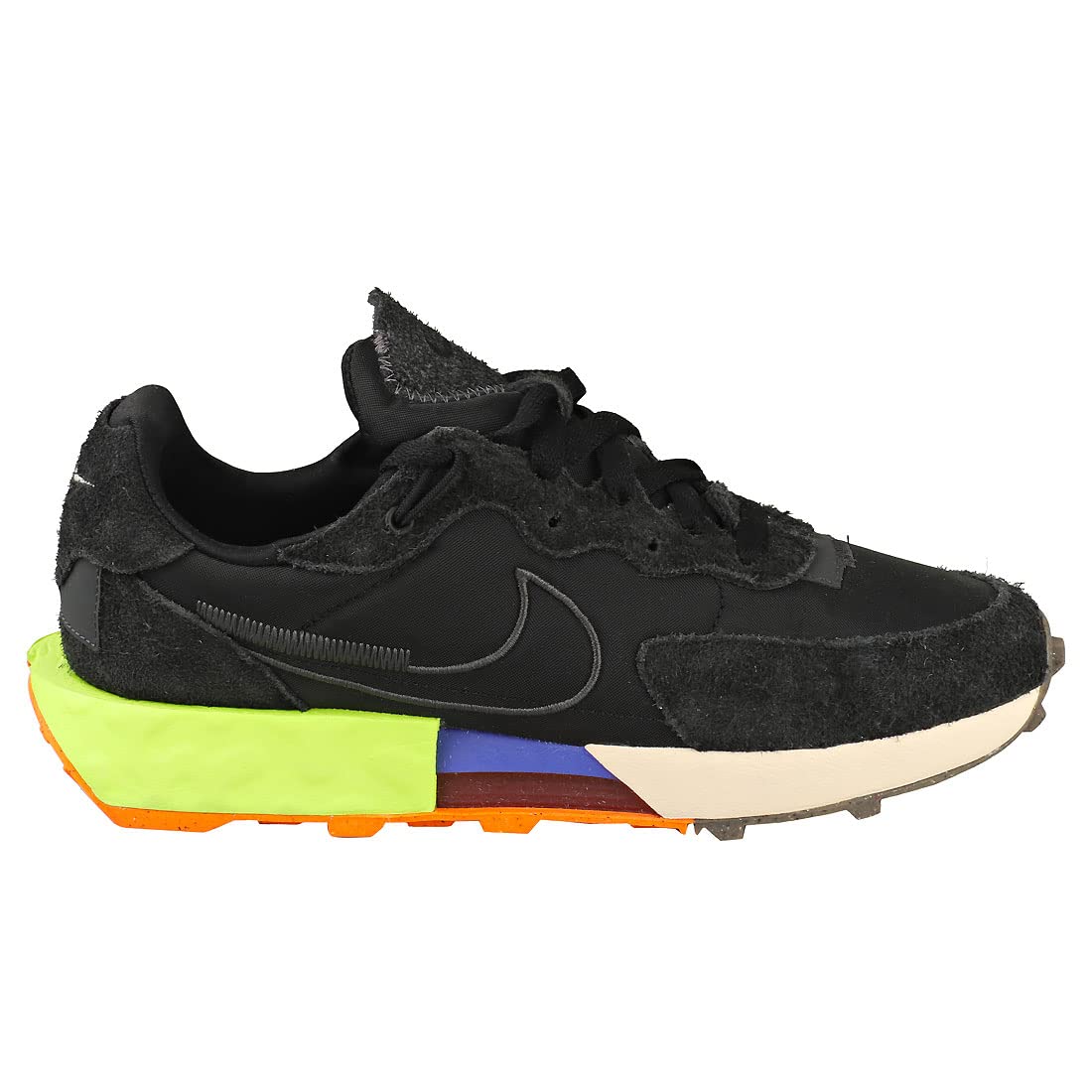 Nike Women's Waffle One NN Running Shoes - Black/Black-Volt-Anthracite - Size 8.5 - Lightweight Comfort for Jogging, Gym Workouts & Everyday Wear