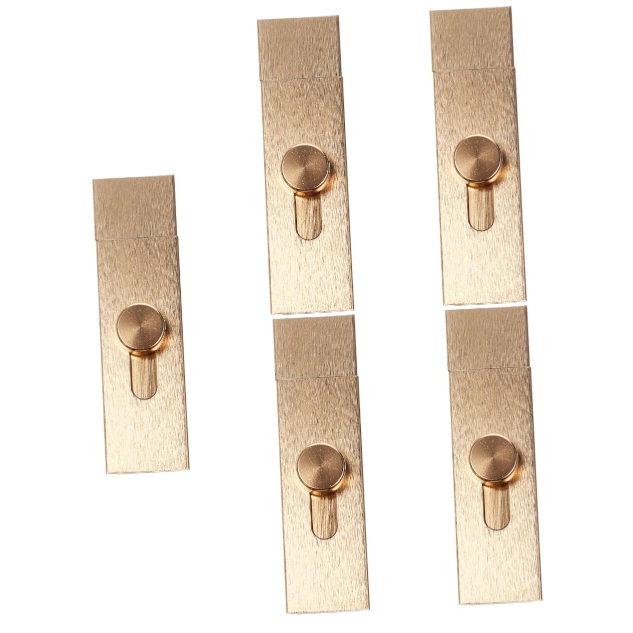 5-Pack No-Drill Sliding Door Locks - Punch-Free Concealed Window Latches & Chain Locks for Interior Doors, Screen Doors & Windows - Heavy Duty Aluminum Alloy Security Locks for Home, Office & Patio Safety
