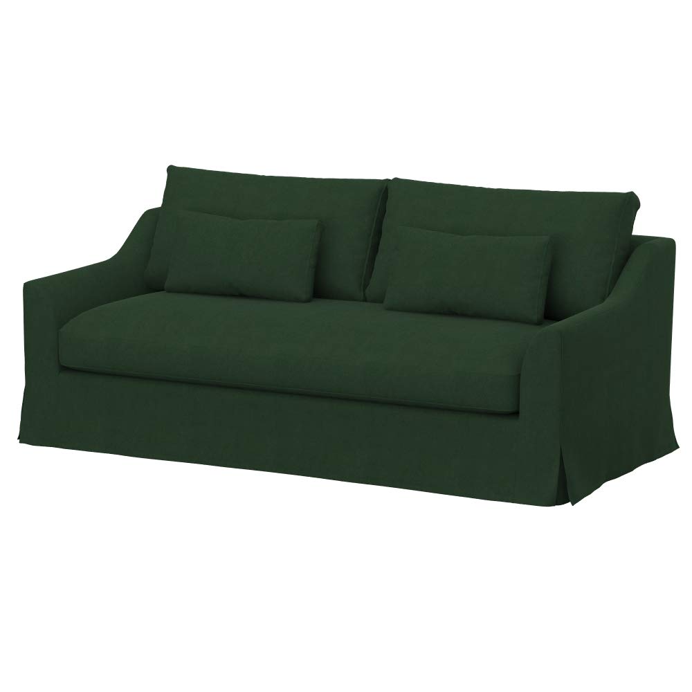 Farlov 3-Seat Sofa Replacement Cover - Soft Velvet Fabric in Elegant Bottle Green | Perfect for Living Room, Bedroom & Home Decor Upgrade