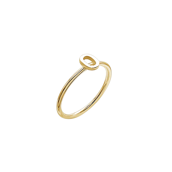 Amare Wear Initial Stackable Rings for Women - 24K Gold Plated Personalized Name Rings - Perfect for Gifts, Anniversaries, and Everyday Layered Jewelry Style
