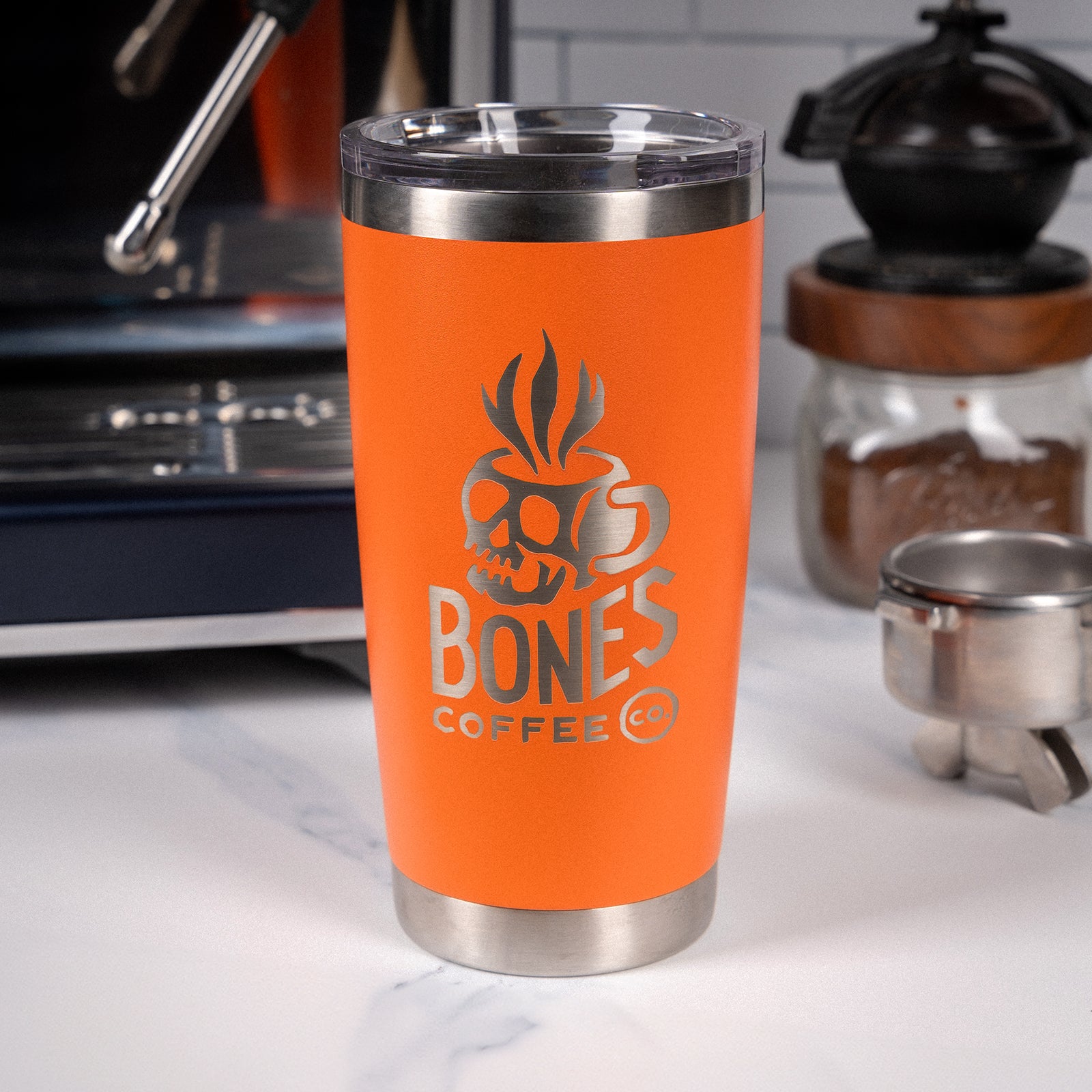 20oz Stainless Steel Insulated Tumbler - Double Wall Vacuum Insulation for Hot & Cold Drinks, Leak-Proof Lid, BPA-Free (Orange) - Perfect for Coffee, Tea, Travel & Outdoor Activities