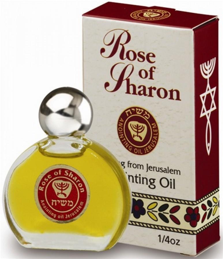 Ein Gedi Rose of Sharon Anointing Oil 7.5ml - Pure Holy Oil for Prayer, Worship & Spiritual Blessings - Perfect for Church Services, Home Devotion & Gift Giving