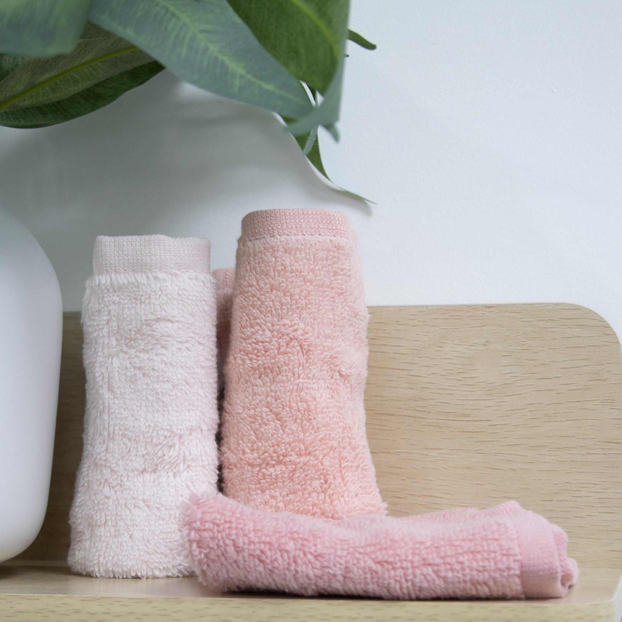 Terrazzo 3-Pack Baby Face Washcloths | Soft Rose Pattern | Gentle for Newborn Skin Care & Bath Time Essentials