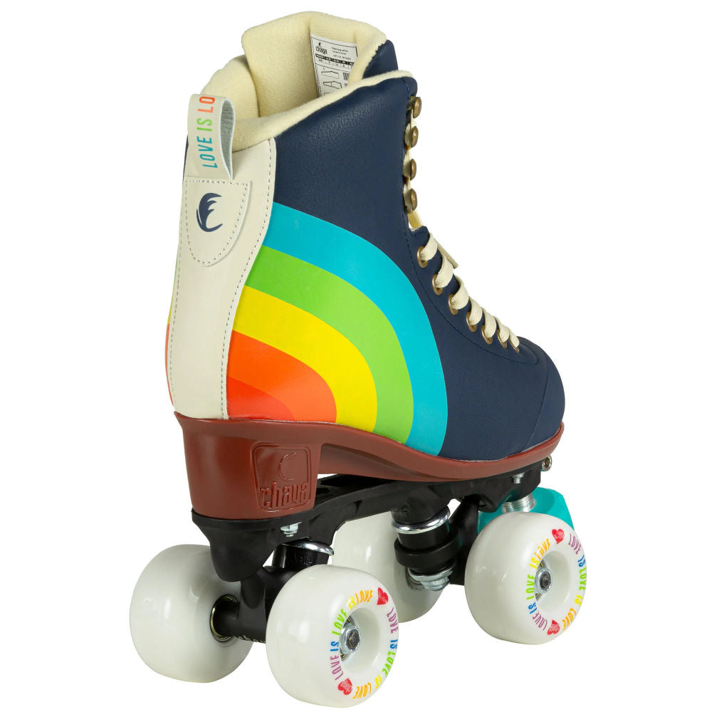 Chaya Melrose Elite Love is Love Roller Skates - Premium Quad Skates for Women & Men - Perfect for Outdoor Skating, Rink, Roller Derby & Artistic Skating