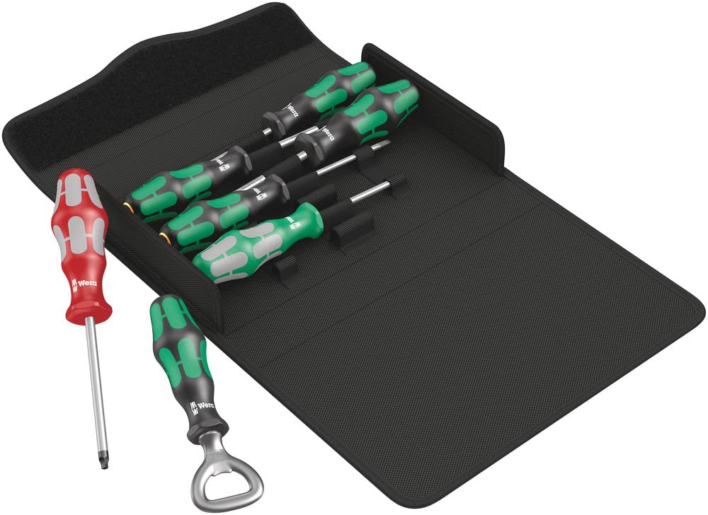 Wera Kraftform 300/7 Screwdriver Set - 4 Multi-Tip Tools for Home & Furniture Assembly