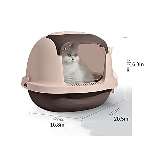 Enclosed Cat Litter Box with Double Layer - Splash Proof & Odor Control Large Cat Toilet for Easy Cleaning (Color C) - Perfect for Small Spaces & Multi-Cat Homes