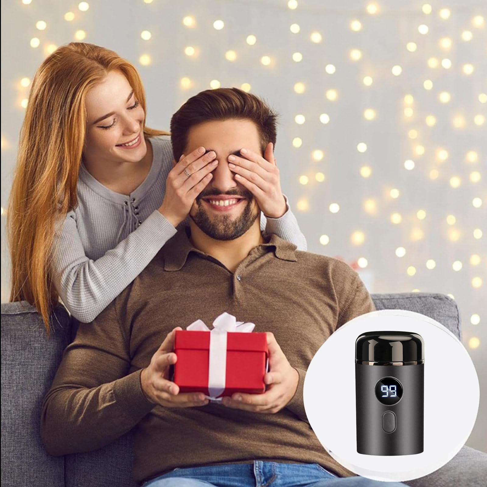 Vishopee Mini Portable Electric Shaver - USB Rechargeable, Waterproof, with Digital Display for Men & Women | Perfect for Travel, Gym, and Daily Grooming (#2)