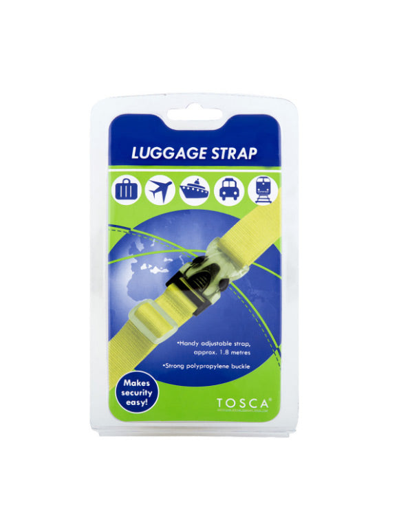 Tosca TCA025 D Luggage Strap - Adjustable Travel Belt for Suitcases & Bags, Secure & Durable Yellow Strap for Airports, Hotels & Vacations