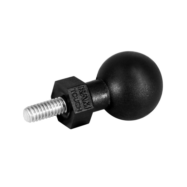 RAM 1 Tough Ball with M8 1.25 x 8MM Male Threaded Post (RAP B 379U M81208) - Heavy Duty Mounting Ball for Marine, Motorcycle & Off-Road Vehicle Accessories