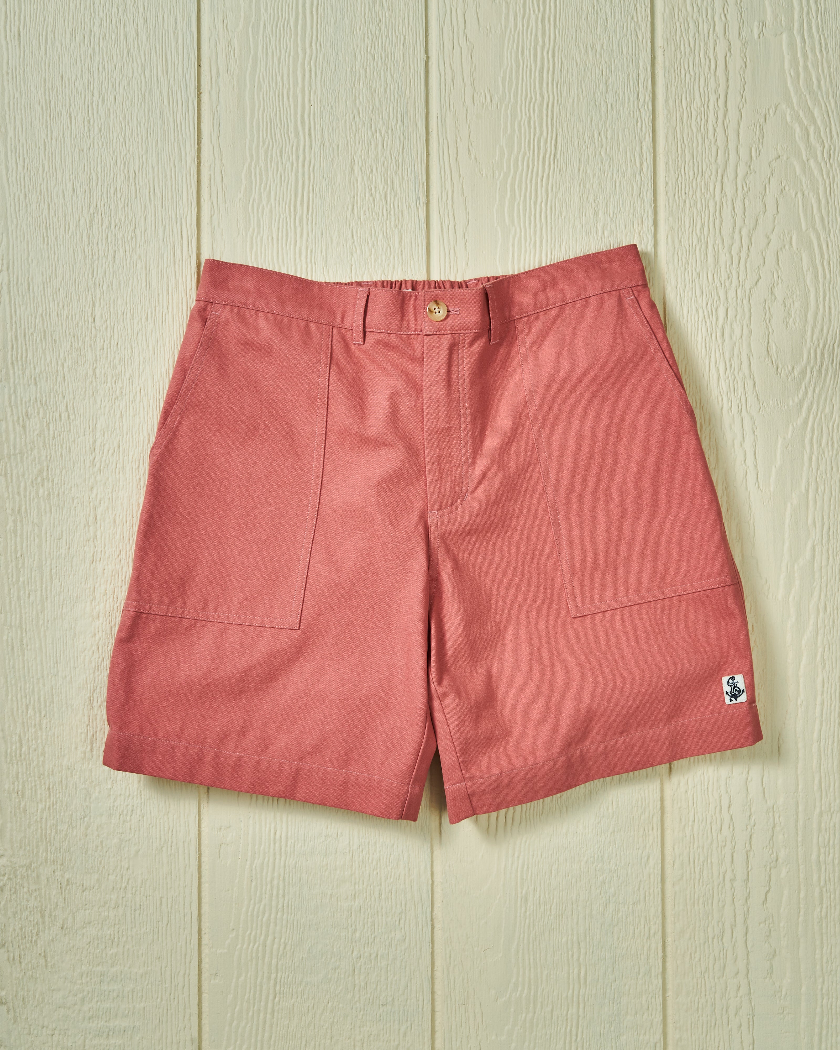 Ventura Shorts for Men - Nautical Red Canvas Casual Wear | Comfortable & Stylish for Summer Outings, Beach Trips, and Outdoor Adventures