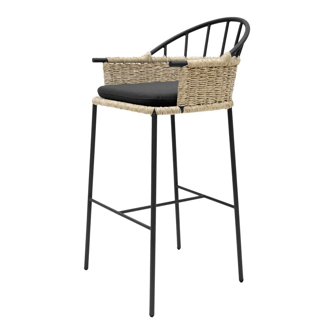 1730 Outdoor Counter Stool with Cushion - Weather-Resistant Bar Stool for Patio, Deck, Poolside & Backyard - Comfortable & Durable Counter Height Stool for Outdoor Dining & Entertaining