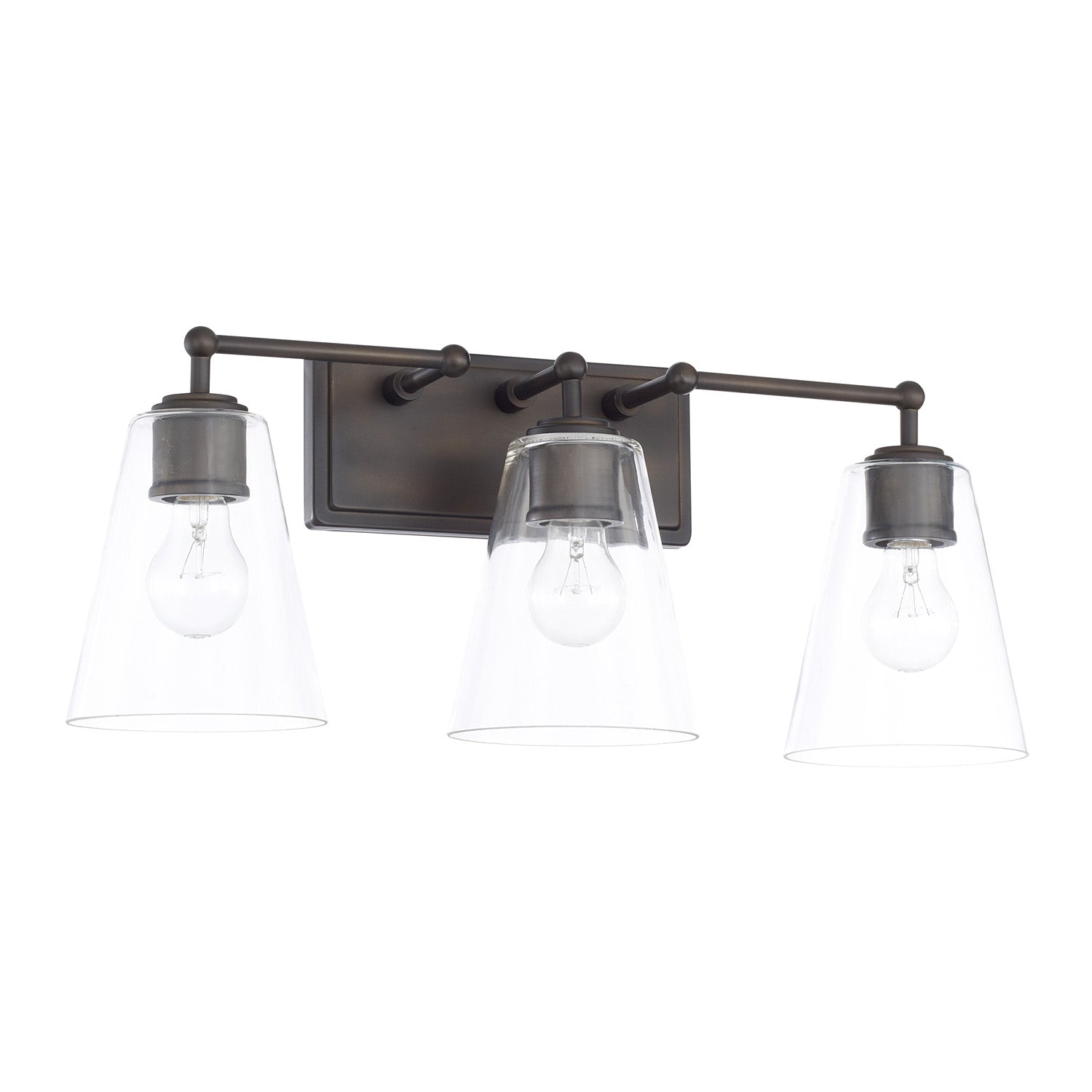 Capital Lighting Three Light Vanity - Modern Bathroom Vanity Lights with Adjustable Arms, Brushed Nickel Finish - Perfect for Bathroom Makeover, Dressing Room & Bedroom Lighting