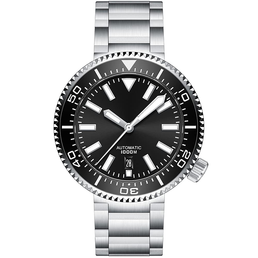 STEELDIVE Men's Automatic Diver Watch - Self-Winding Mechanical Wristwatch with 1000M Water Resistance, C3 Luminous, Ceramic Bezel & Sapphire Glass (NH35 Movement) | Perfect for Scuba Diving, Snorkeling and Water Sports