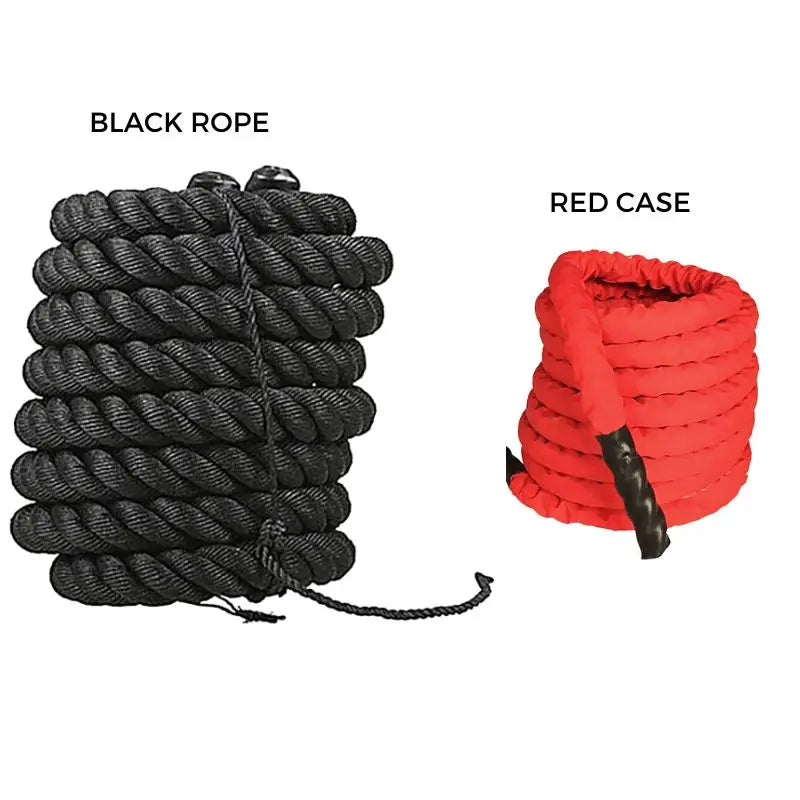 Premium Heavy Battle Rope for CrossFit & Calisthenics Training - 50ft Gym Rope for Full-Body Workout, Strength & Endurance - Perfect for Home Gym, Outdoor Fitness & Functional Training
