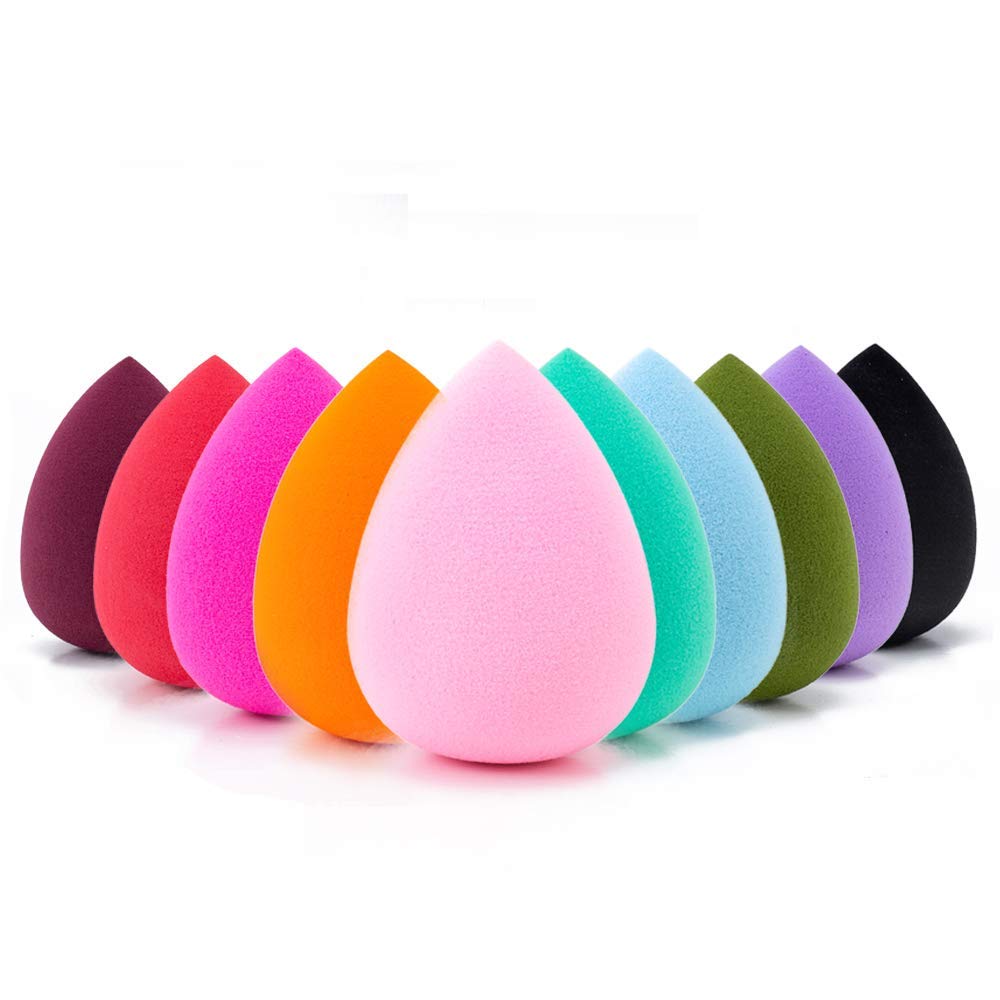 AVTY 10-Piece Professional Makeup Sponge Set - Multi-Colored Beauty Blenders for Liquid Foundation & Cream Makeup | Perfect for Daily Makeup Application & Travel