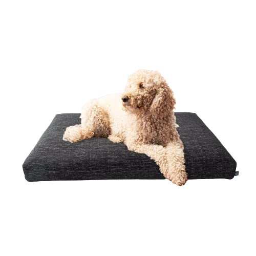 Washable & Durable Dog Bed Cover Replacement - Medium Size, Black | Eco-Friendly DIY Pet Bed Cover | Perfect for Home, Crate & Travel Use