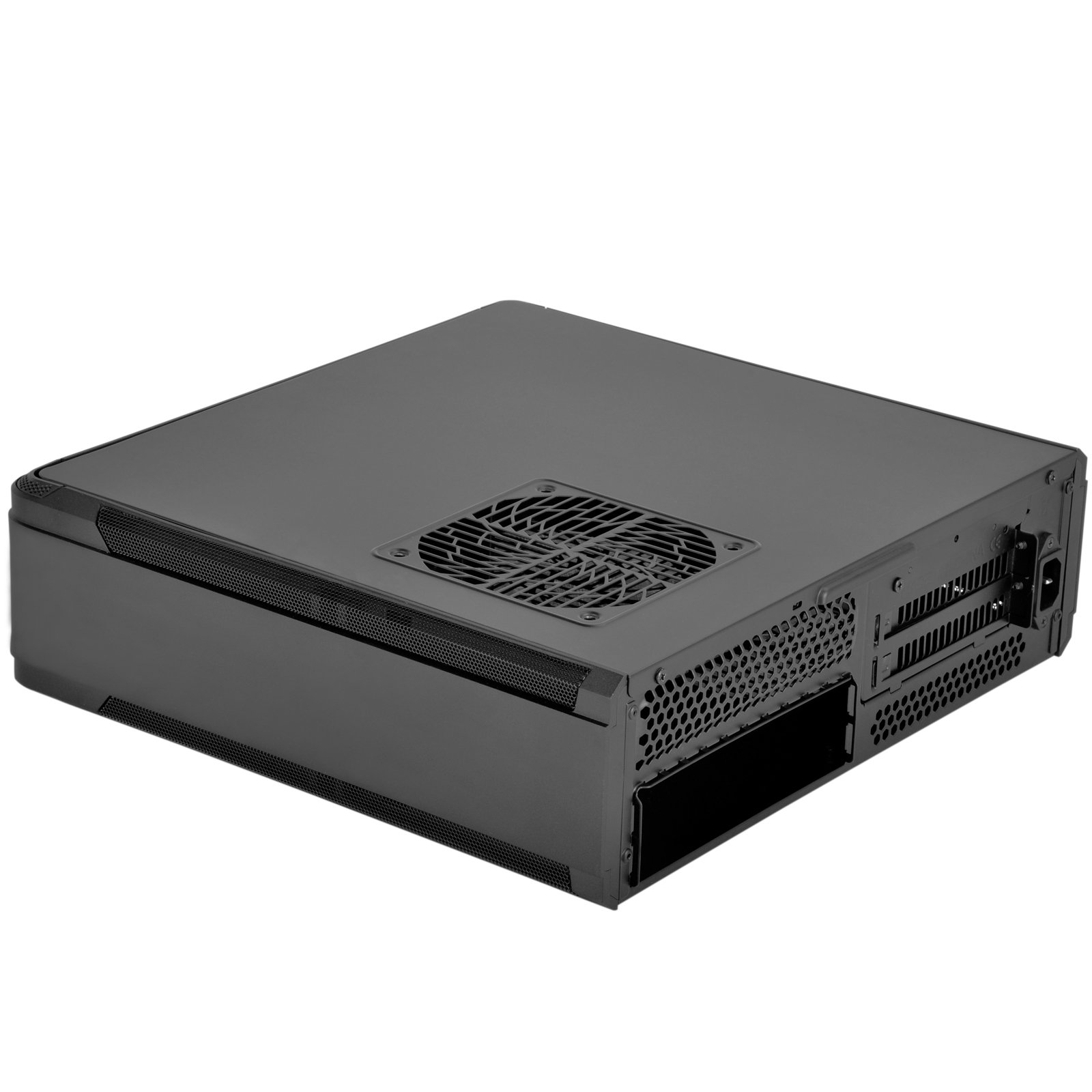 SilverStone SST-FTZ01B Black Mini-ITX Gaming PC Case - Compact High Performance Fortress Design for Small Form Factor Builds | Perfect for Home Theater PCs, LAN Parties & Space-Saving Gaming Setups