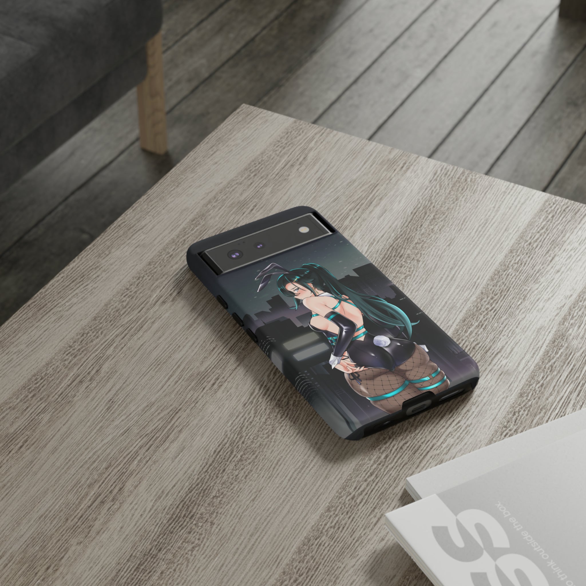 Cute Bunny Girl Floral Design Phone Case for iPhone & Samsung - Trendy Aesthetic Cover for Girls, Teens & Women - Perfect for Daily Use, School & Gifts