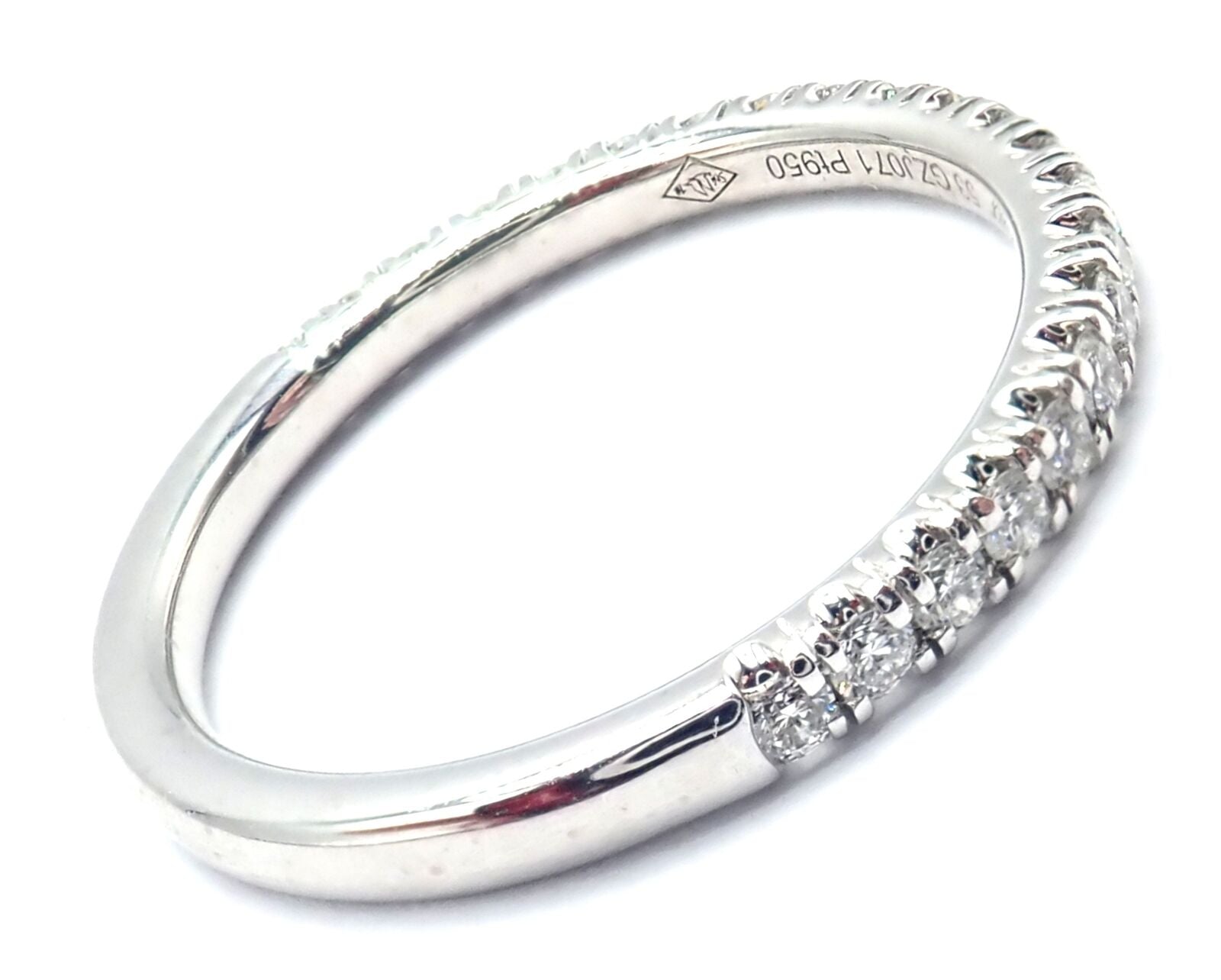 Authentic Cartier Etincelle Platinum Diamond Wedding Band Ring - Size 53 (US 6.25) - Luxury Engagement Ring for Women, Perfect for Proposals, Anniversaries & Special Occasions