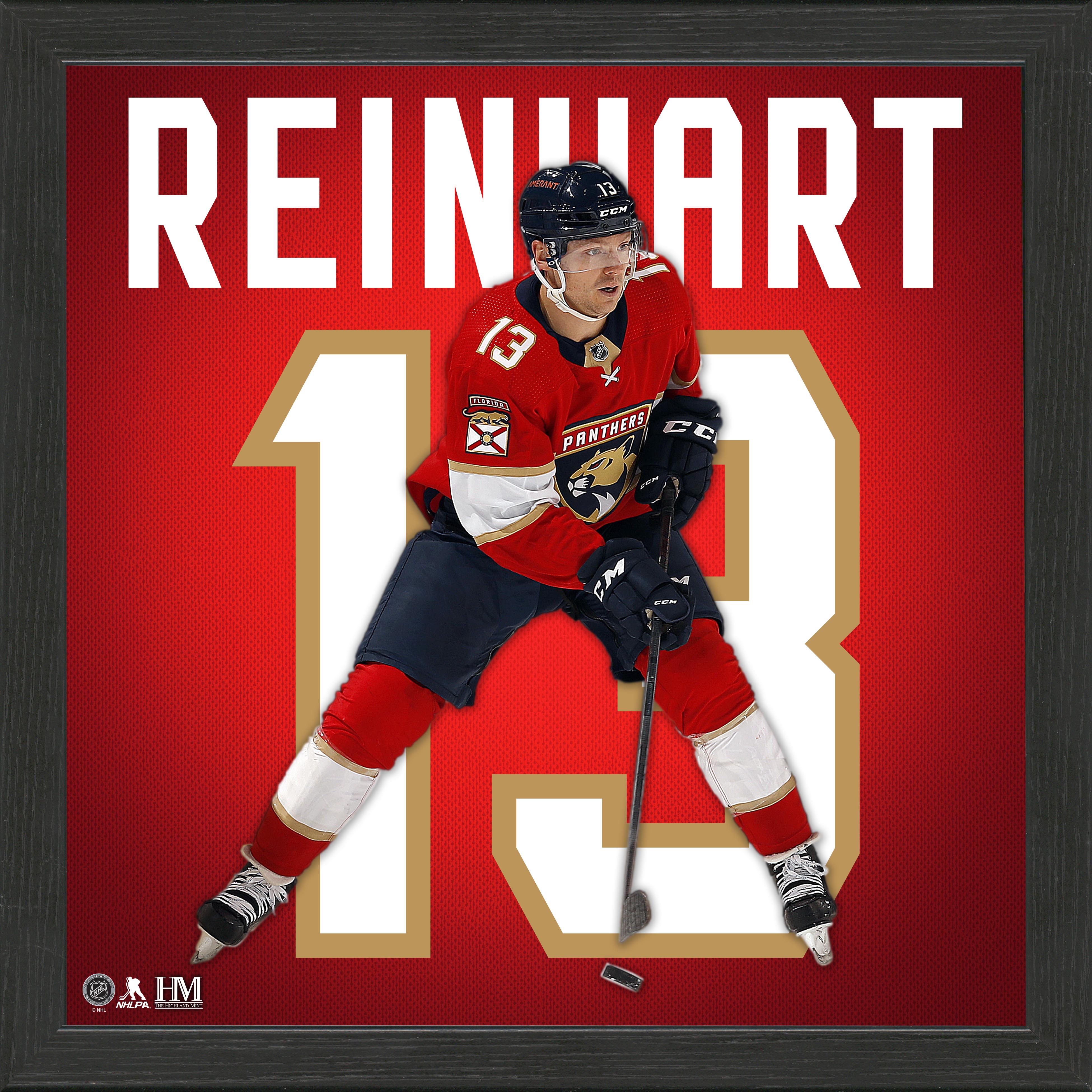 Sam Reinhart Florida Panthers Autographed Jersey Display Case - Perfect for Sports Memorabilia Collectors & Man Cave Decor