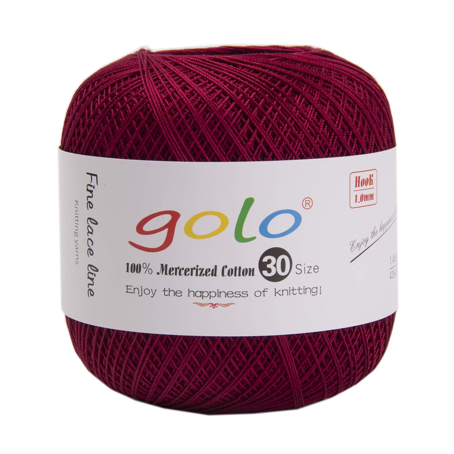 Premium Golo Crochet Thread for Handmade Crochet Projects - Wine Red (10-185) | Ideal for DIY Crafts, Amigurumi, Doilies & Home Decor