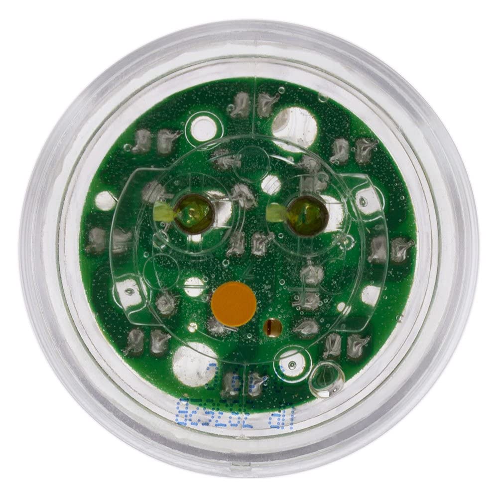United Pacific 38362CB 2-Inch Round Amber LED Clearance/Marker Light with Clear Lens - 9 Bright LEDs for Trucks, Trailers & RVs - Durable Side Marker & Safety Light