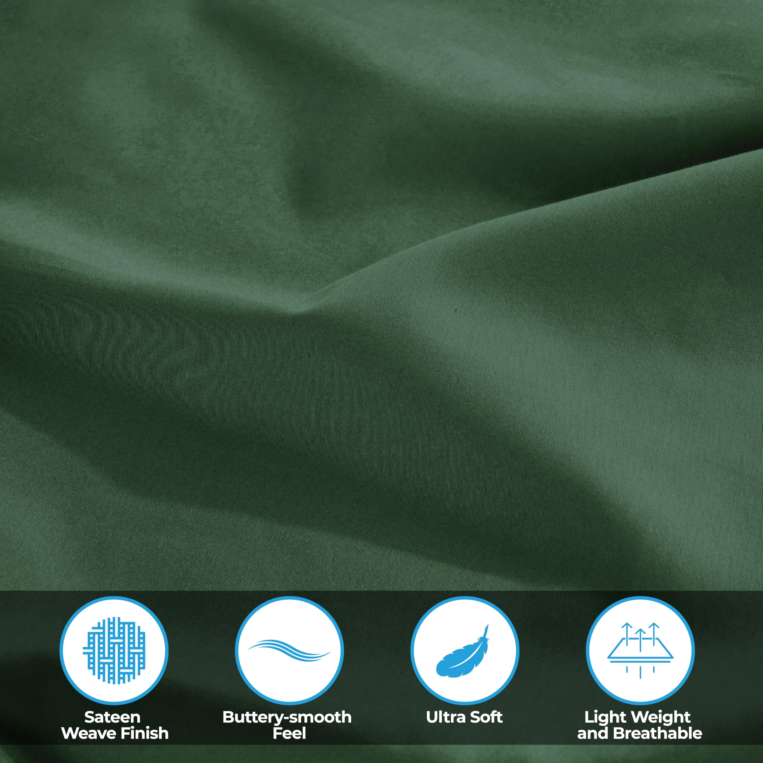 Premium 400 Thread Count 100% Egyptian Cotton Sheet Set - Soft Sateen Weave, Hotel Style, 18