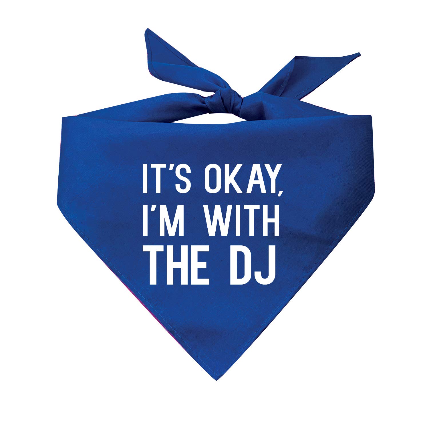 DJ Dad Triangle Dog Bandana - Funny Pet Bandanas for Dogs & Cats - Assorted Colors - Perfect for Parties, Music Festivals & Pet Costume Events