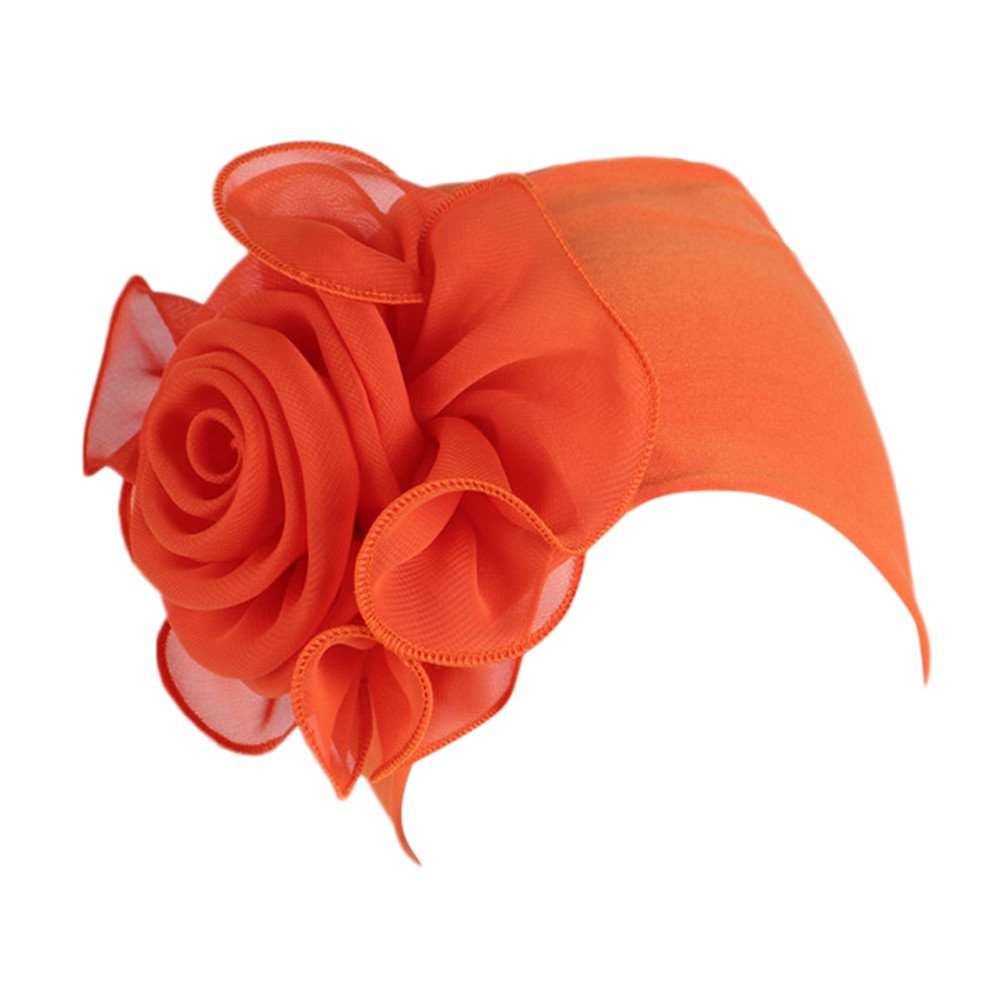 Vintage Floral Turban Hat for Women - Retro Big Flower Headwrap Cap, Winter & Autumn Headwear, Fashion Hair Accessory Gift for Ladies | Perfect for Outdoor Activities, Parties, and Holiday Events