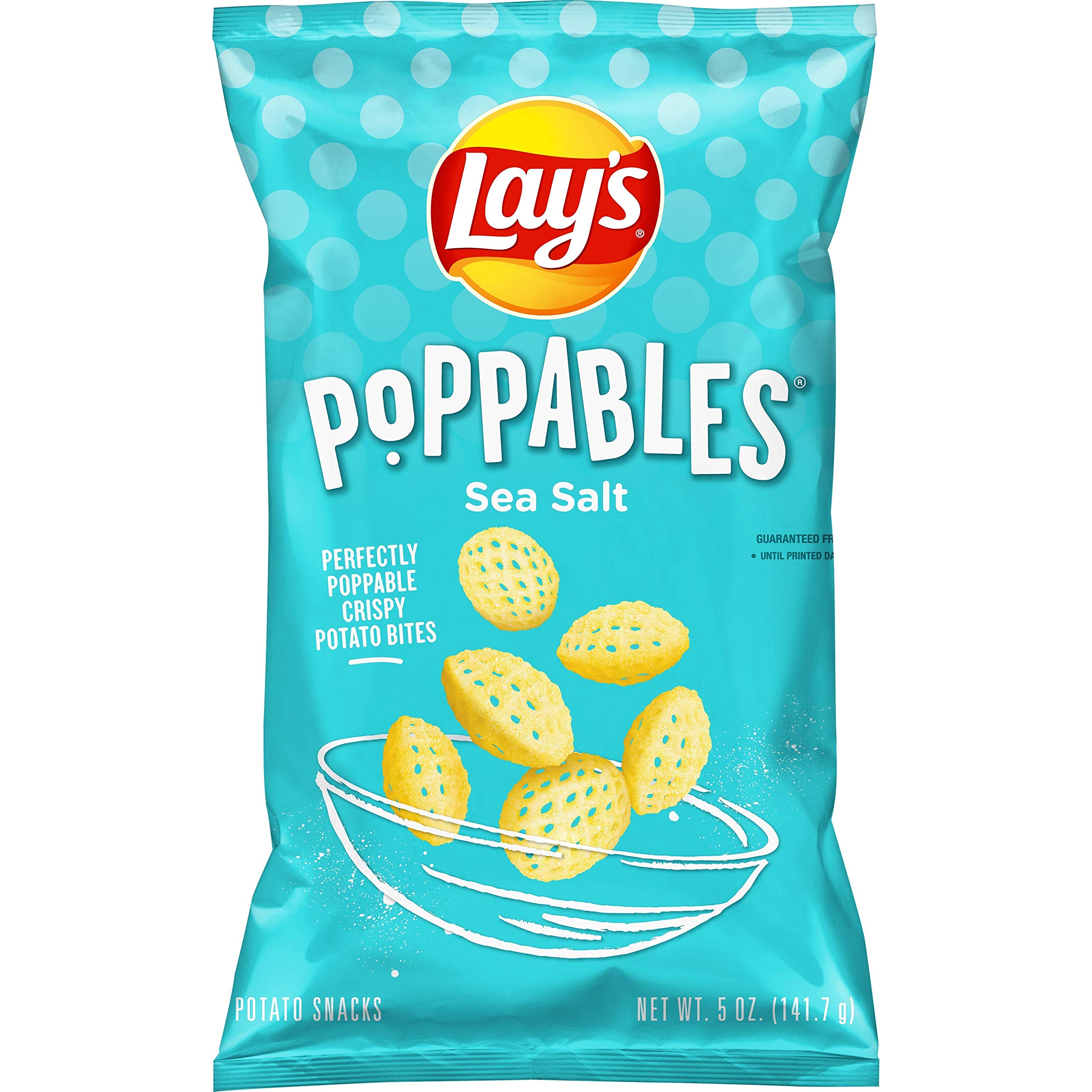 Lay's Poppables Sea Salted Potato Snacks - 5oz Bag | Crunchy & Light Airy Texture | Perfect for Parties, Movie Nights & On-the-Go Snacking