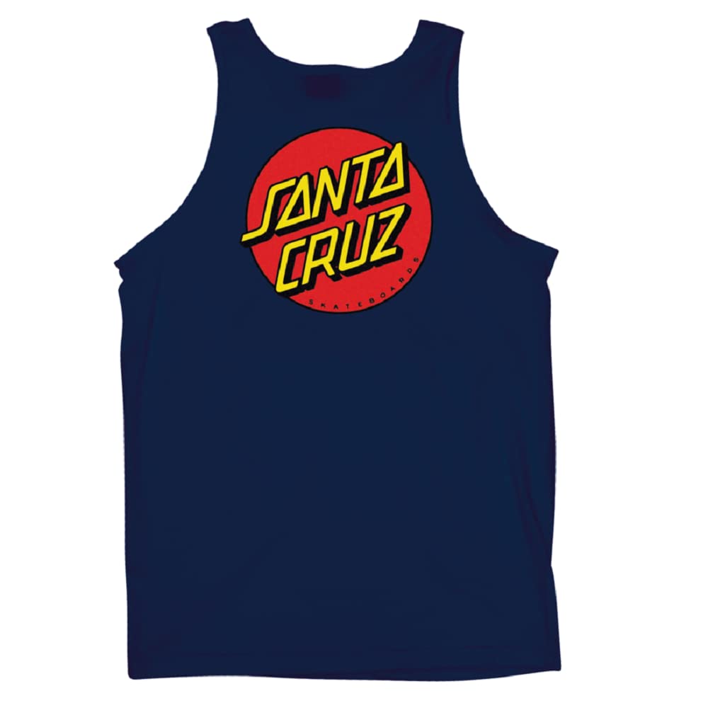 **SANTA CRUZ Men's Classic Dot Skate Tank Top - Breathable & Comfortable for Skateboarding, Surfing & Casual Wear**