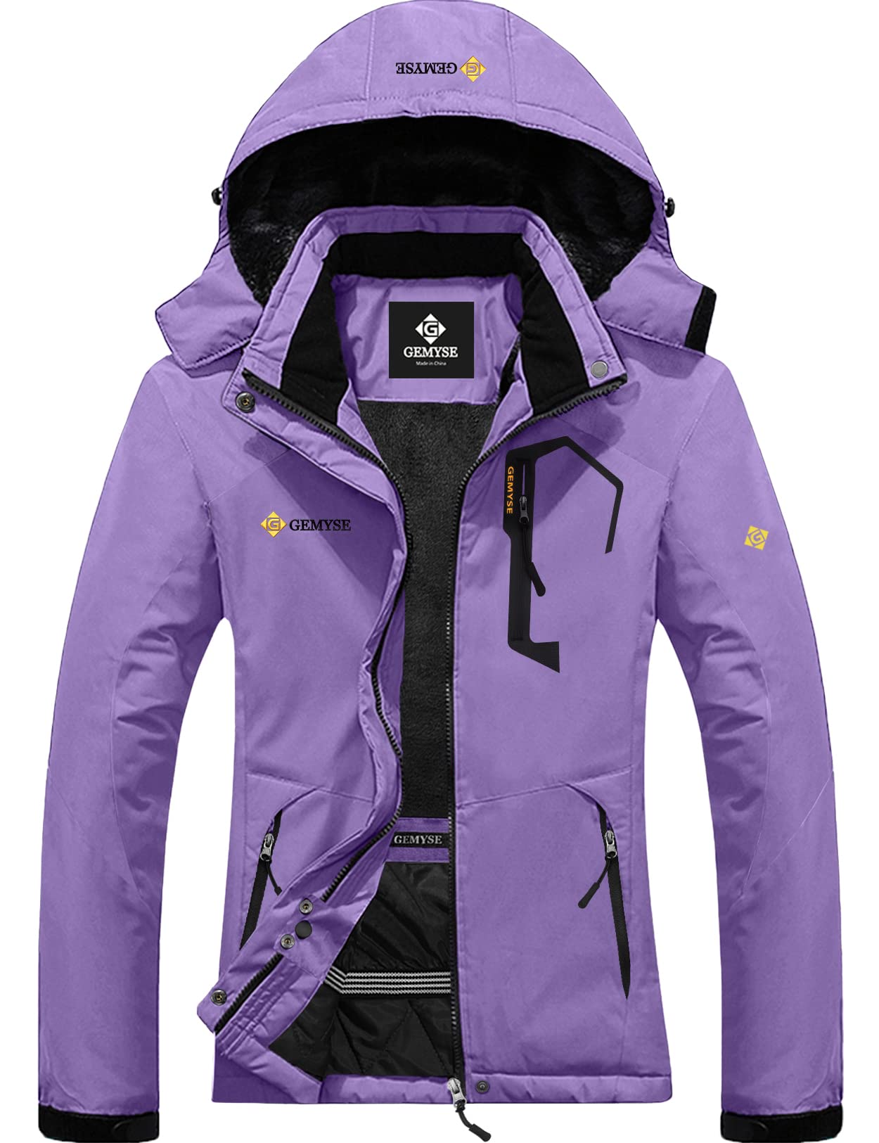 GEMYSE Women's Waterproof Ski Jacket - Windproof Winter Snow Coat for Mountain Hiking & Outdoor Activities | Perfect for Skiing, Snowboarding & Cold Weather Adventures