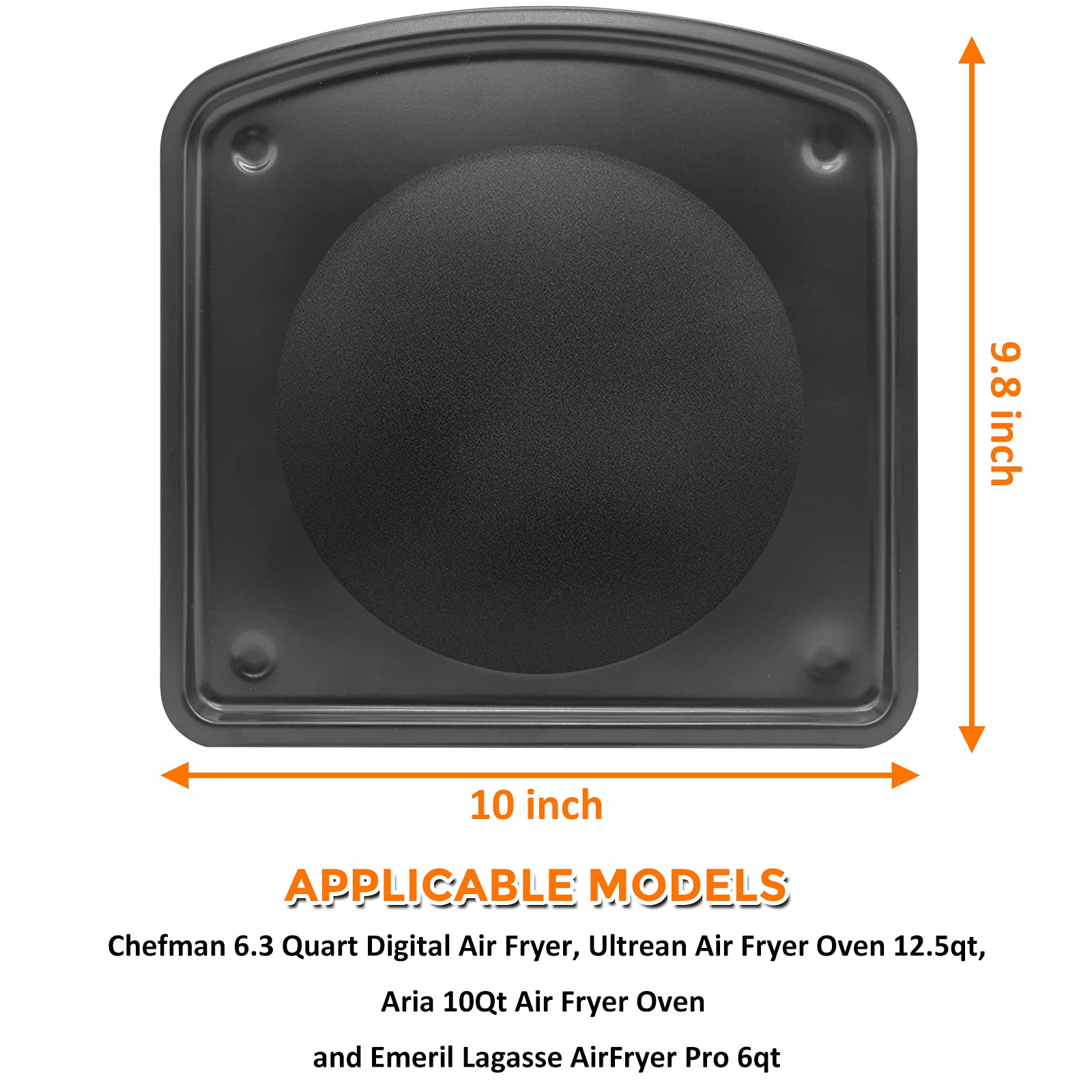 2PCS Nonstick Air Fryer Drip Tray Replacement for Chefman 6.3QT, Ultrean & Aria Air Fryers - Dishwasher Safe Oil Drip Pan Accessories | Perfect for Healthy Cooking, Crispy Fried Foods & Easy Cleanup
