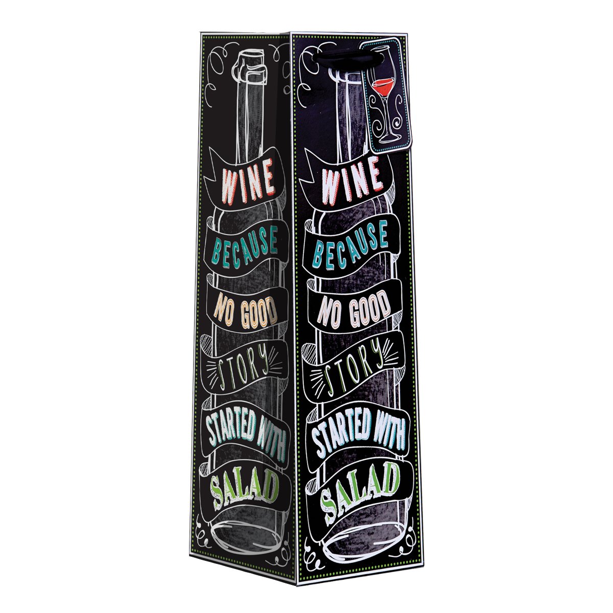 Jillson Roberts 6-Pack Wine and Bottle Gift Bags Set - 12 Elegant Designs for Birthday, Anniversary & Holiday Gifting - Perfect for Wine Bottles, Champagne & Liquor Presents