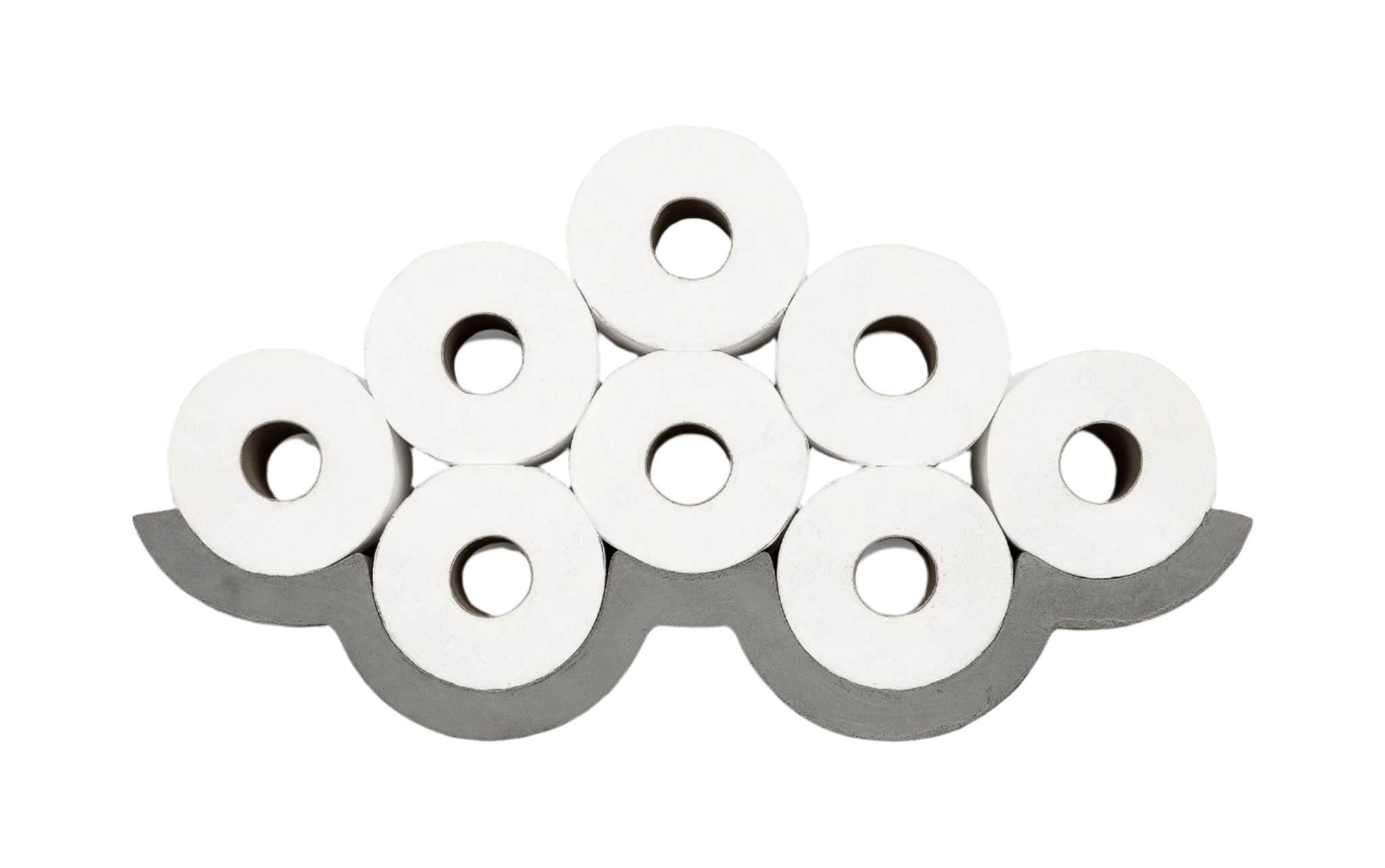 Lyon Beton Cloud 545 Wall Mounted Toilet Paper Holder - Modern Bathroom Tissue Dispenser for Home & Commercial Use | Durable Stainless Steel Design | Perfect for Restrooms, Hotels, and Offices