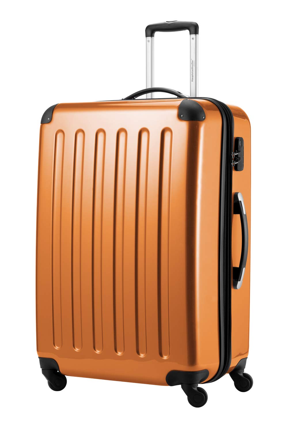 Premium Orange Cabin Luggage 75cm - Lightweight Carry-On Suitcase for Air Travel, Business Trips & Weekend Getaways