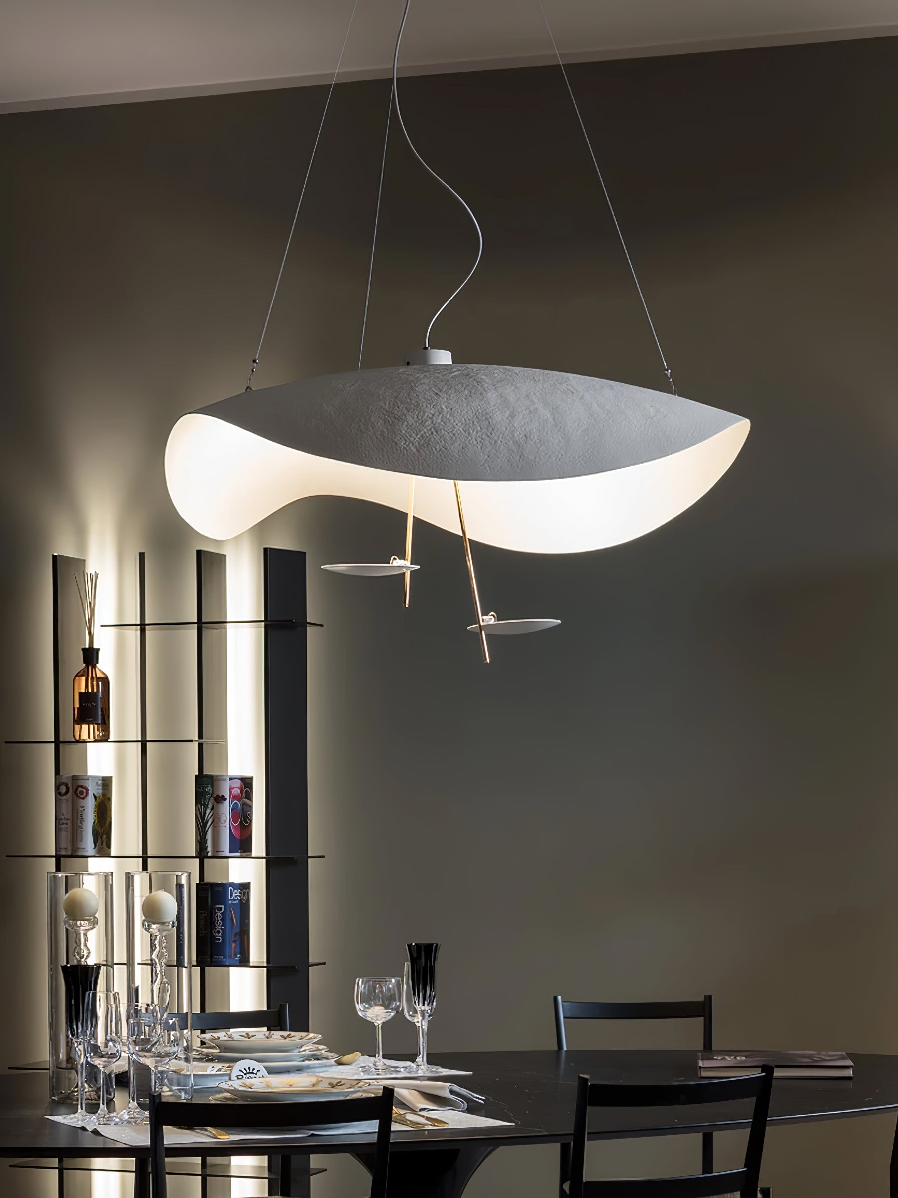 Giorgio Pendant Light - Modern Glass Ceiling Lamp for Dining Room, Bedroom & Living Room | Elegant Hanging Light Fixture with Gold Finish | Perfect for Home Decor & Interior Design