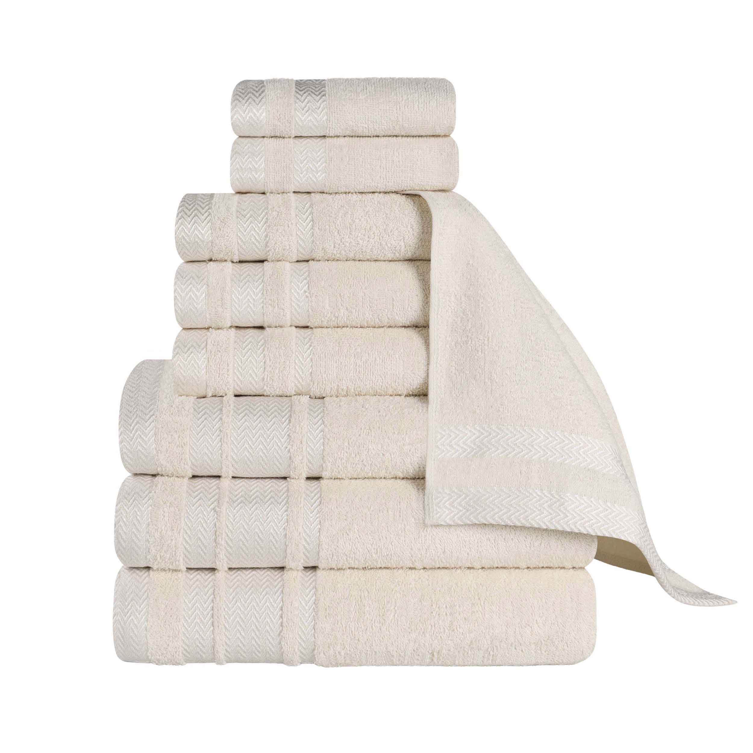 Premium 9-Piece Cotton Towel Set - Medium Weight, Soft & Absorbent Bath Towels for Spa, Gym, and Everyday Use - Hays Brand